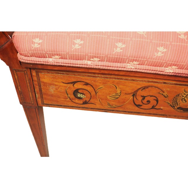 Brown Edwardian Period English Duet Bench For Sale - Image 8 of 12