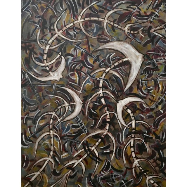 Emilio Adan Martinez, Cuban Artist Emilio Martinez Untitled Painting For Sale