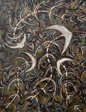 Emilio Adan Martinez, Cuban Artist Emilio Martinez Untitled Painting