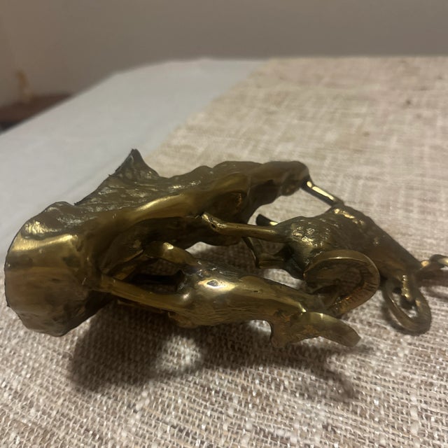 1970s Rams Vintage Sculpture – Trio of Vintage Rams Sculpture on Textured Mountain Base For Sale - Image 5 of 6