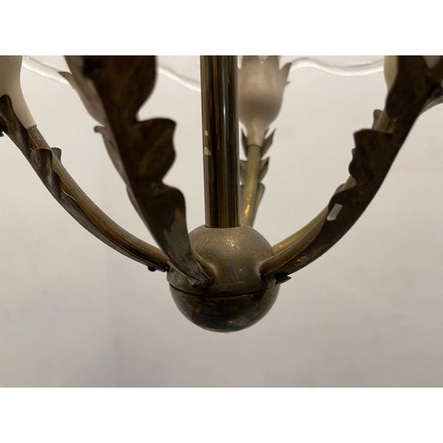 Vintage Pendant in Bronze and Murano Glass, 1950s For Sale - Image 6 of 16