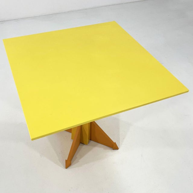 Kartell Yellow Model 4310 Dining Table by Anna Castelli Ferrieri for Kartell, 1980s For Sale - Image 4 of 10
