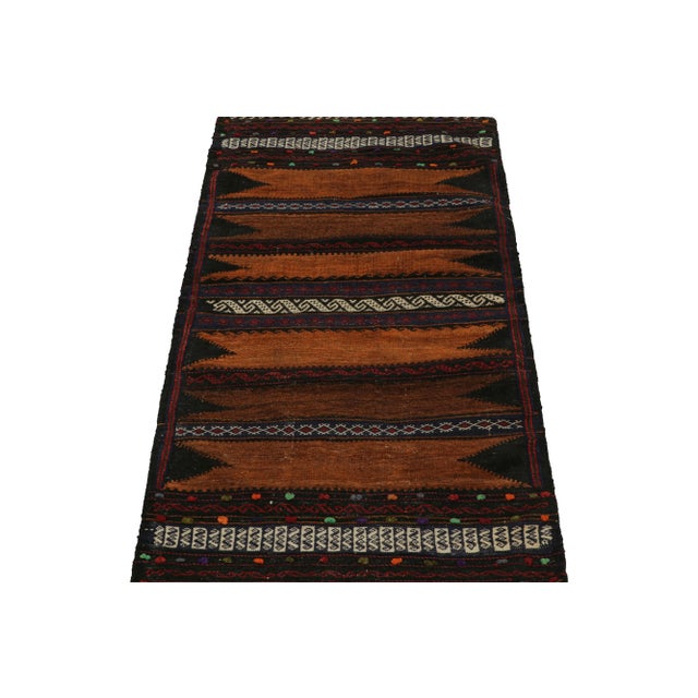 Traditional Vintage Afghan Kilim Rug With Polychromatic Stripes, From Rug & Kilim For Sale - Image 3 of 7