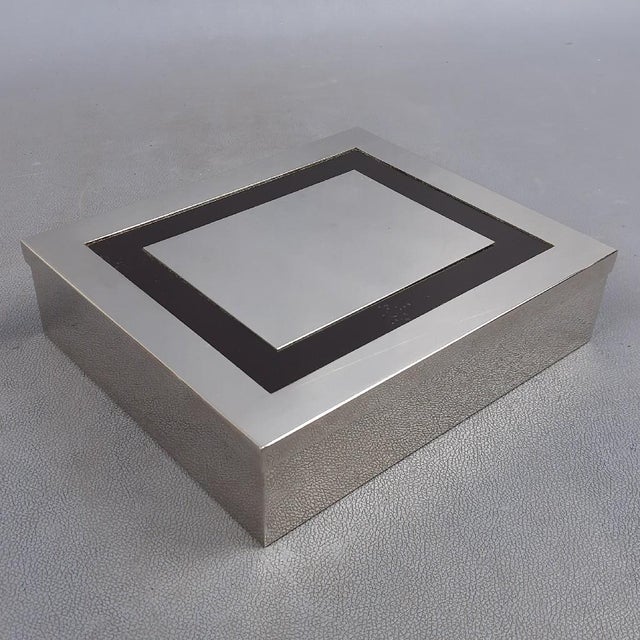 Mid-Century Jewelry Box in Chrome, Metal and Glass by Giacomo Sinopoli for Liwans, 1970s For Sale - Image 11 of 11