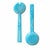 Contemporary Riviera Blue Hand Poured Resin Salad Serving Set 2-Piece For Sale - Image 3 of 3