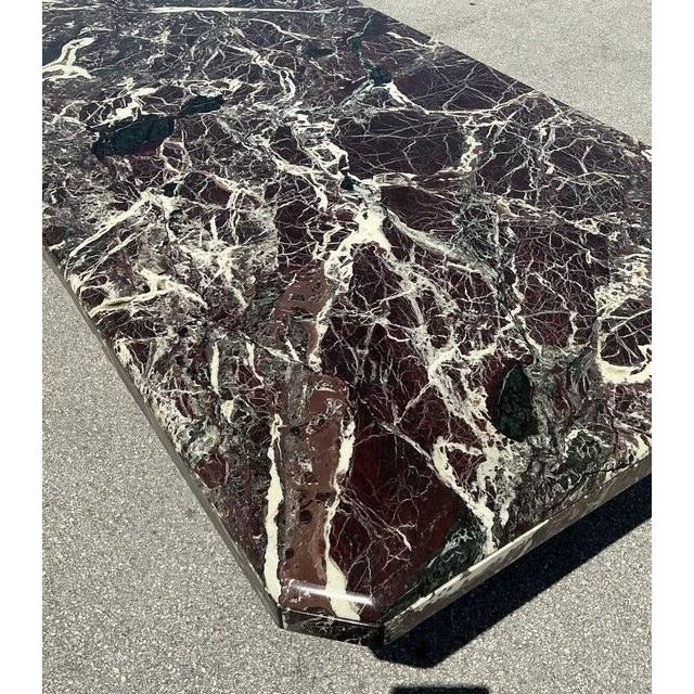 Vintage 1970s Italian Rosato Lavanto Stone Dining Table For Sale - Image 10 of 13