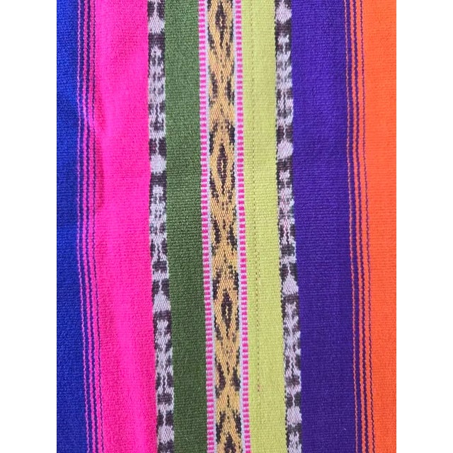 Textile Vintage Guatemalan Textile in Bright Colors With Jaspe Ikat Detail, Just Under 3 Yards For Sale - Image 7 of 10