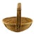 Vintage Handwoven Pencil Reed Basket With Bentwood Handle After Crespi For Sale