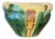 Antique French Green and Yellow Glazed Terracotta Planter, 1890s For Sale