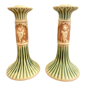 Roseville Donatello 1916 Candlesticks
