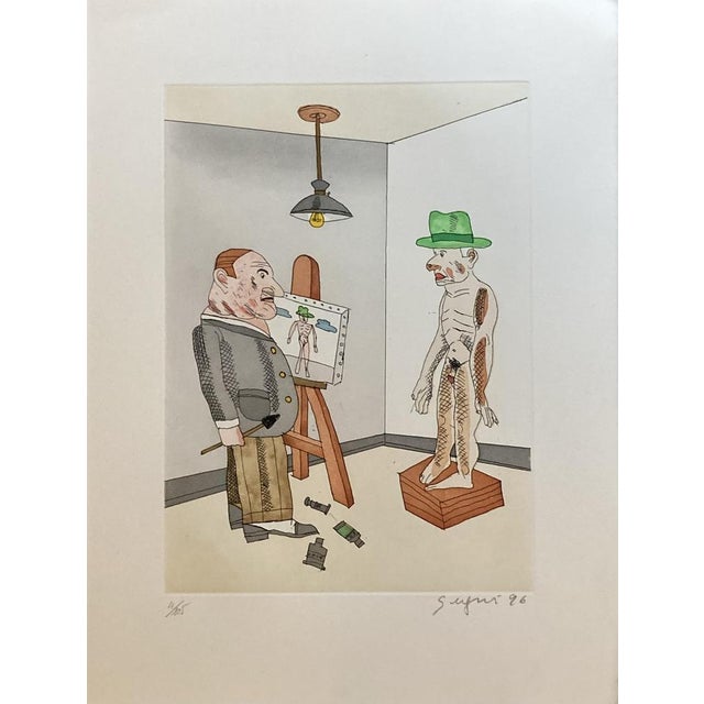 Antonio SEGUI Juanito's Hat 4, 1996 Watercolor engraving Print run: 105. Work signed and numbered in pencil by the artist....