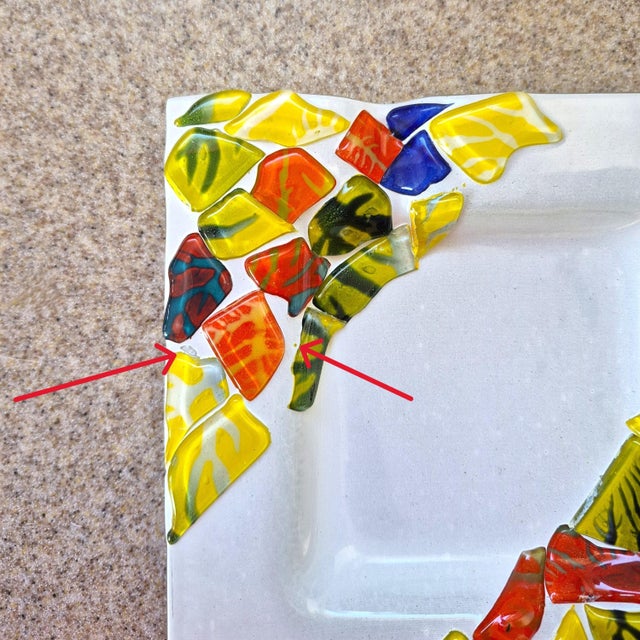 Mid-Mod Fused Art Glass Trinket Dish For Sale - Image 11 of 18