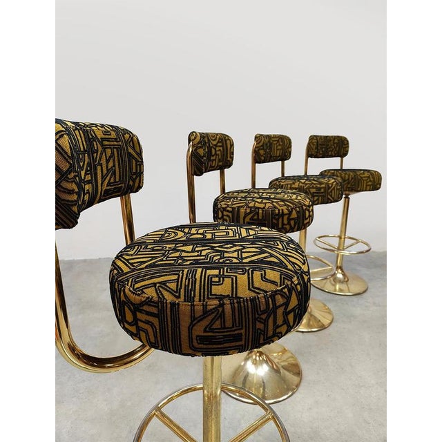 Vintage Swedish Cobra Barstools by Borje Johanson, 1970s, Set of 4 For Sale - Image 4 of 4