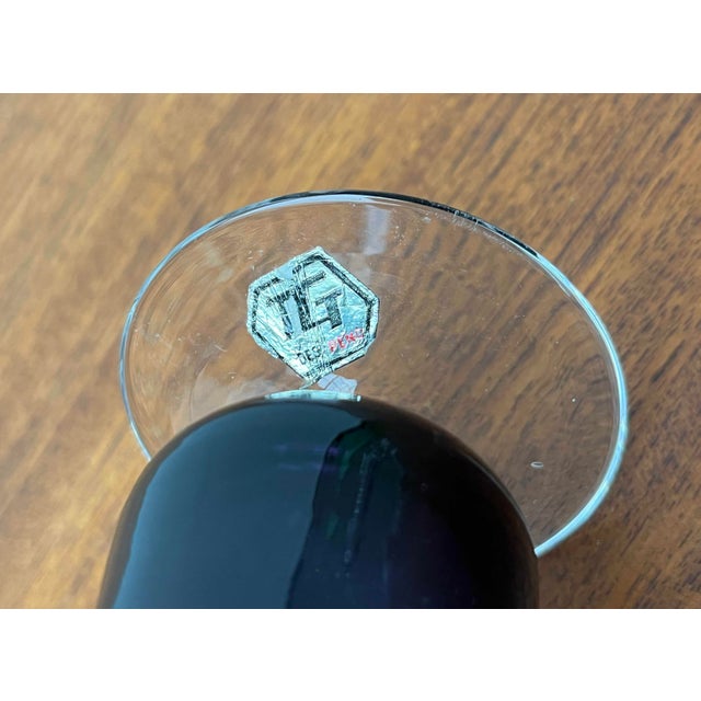 Purple Vintage Glass Vase from Tlt, Japan, 1970s For Sale - Image 8 of 10