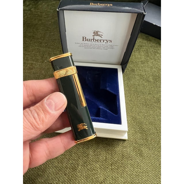 Art Deco Vintage Burberry Cufflinks, 4 Piece Set in Original Case, "Circa 1990s" For Sale - Image 3 of 18