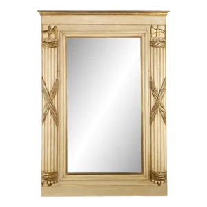 Pier Mirror in Painted and Gilt Wood, France Circa 1880