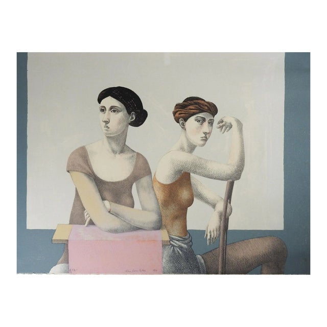 1980 Allan Evan Feltus Dancers Lithograph For Sale