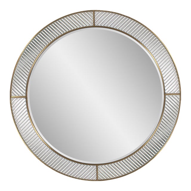 Frosted Round Wall Mirror For Sale