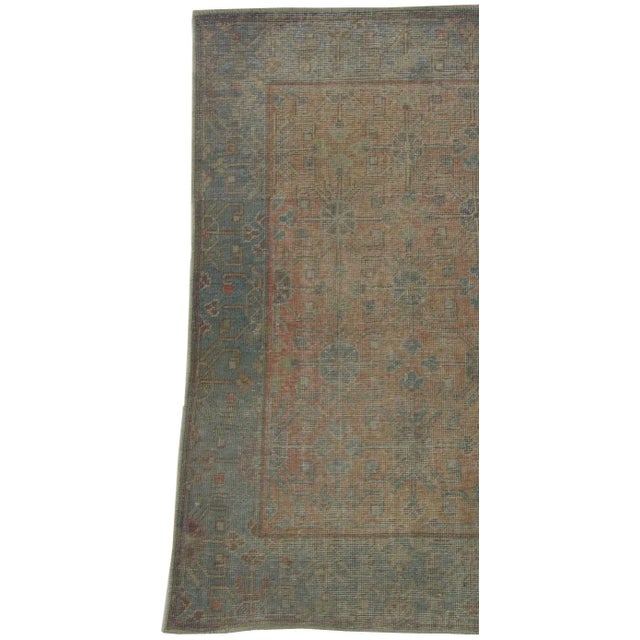 Abstract 1900s Antique Decorative Samarkand Rug-4'2" X 2'7" For Sale - Image 3 of 6