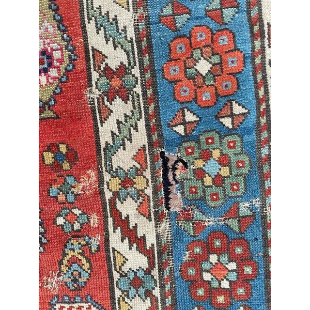 Antque Caucasian Guwan Rug For Sale - Image 10 of 17
