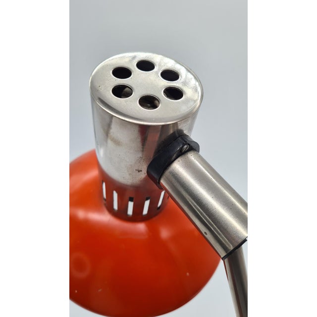 Metal Table Lamp in Red Metal from Aka Leuchten, 1960s For Sale - Image 7 of 11