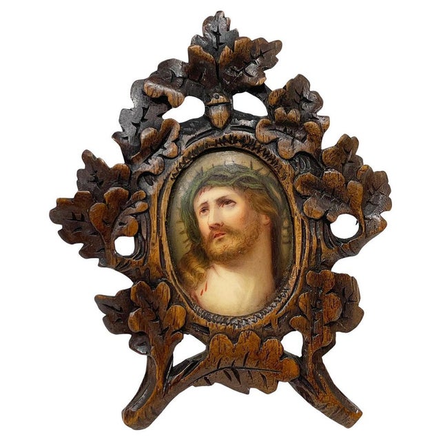 19th Century Miniature Portrait of Jesus Christ, Germany For Sale - Image 9 of 9