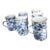 Antique Reflections by J Godinger & Co Blue Floral Rose Mugs - Set of 6 For Sale