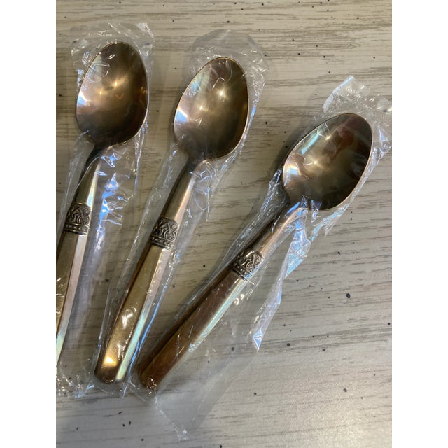 1980s Vintage Bronze Small Spoon-, Set of 6 For Sale - Image 5 of 7