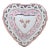 Vintage Hand Painted Reticulated Porcelain Heart Dish For Sale