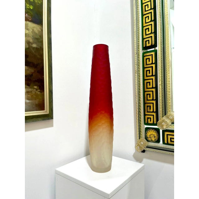 Price reduced $300. Now only $799! The Murano furnaces of Formia and Vivarini made this beautiful tall vase. The color...