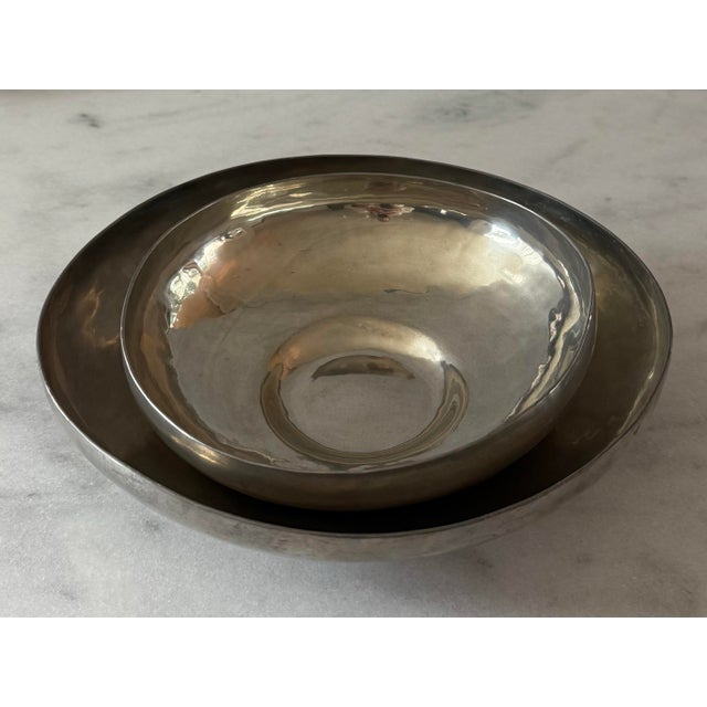American Handmade Pewter Small Bowl by Riverwood Pewter For Sale - Image 10 of 12