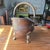 Antique Helmut Coal Scuttle Hand-Raised Seamless Hand Hammered Copper Brass Accents Footed For Sale - Image 6 of 14