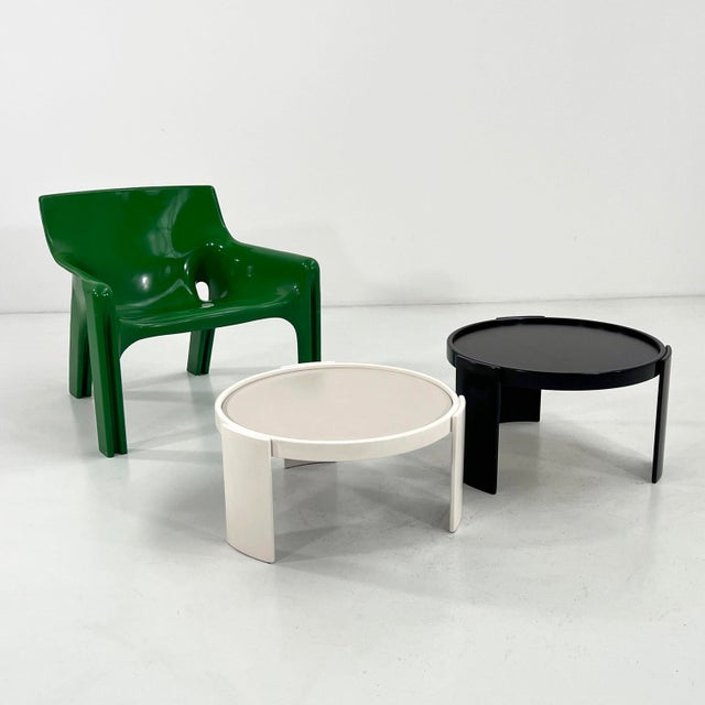 Wood Reversible Nesting Tables by Gianfranco Frattini for Cassina, 1960s, Set of 2 For Sale - Image 7 of 10