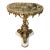 Grand French Baroque Coffee Table With Glass Top, Marble Base & Gilded Sculptural Details For Sale