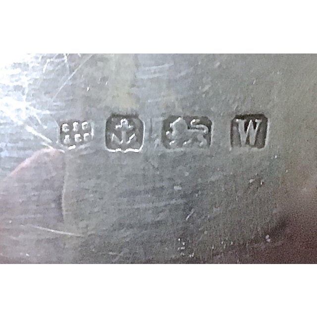 Metal Antique Deco Style Silverplated Monogram Trophy Cup For Sale - Image 7 of 7