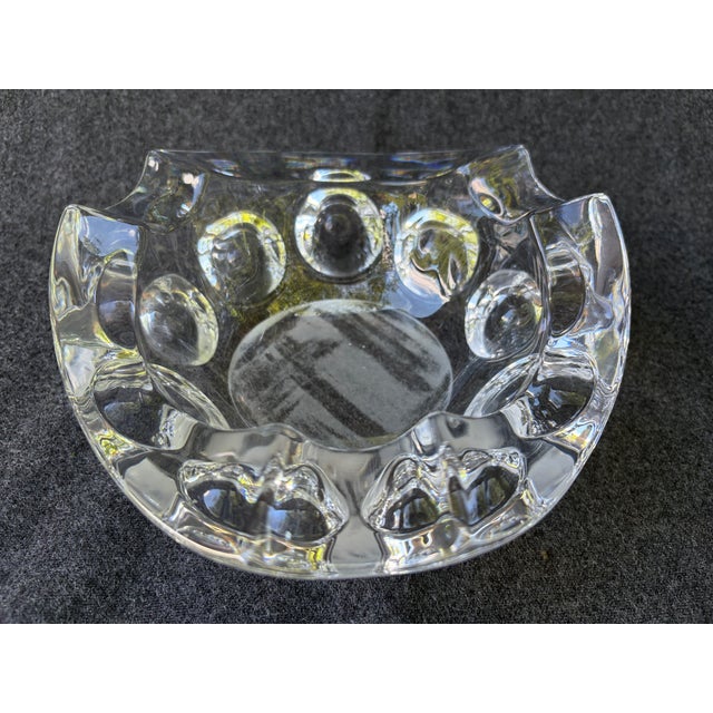 Heavy Mid Century Crystal Catchall Ashtray For Sale - Image 9 of 18