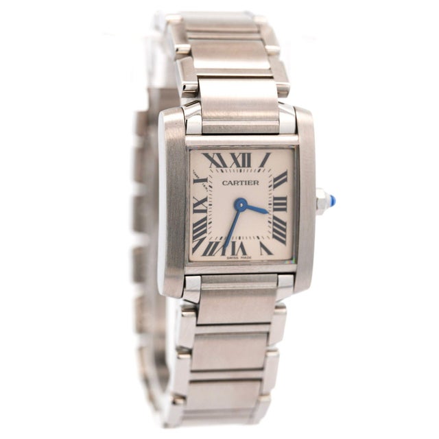 Contemporary Cartier Tank Francaise W51008q3 20mm Ladies Quartz 2384 Watch For Sale - Image 3 of 6
