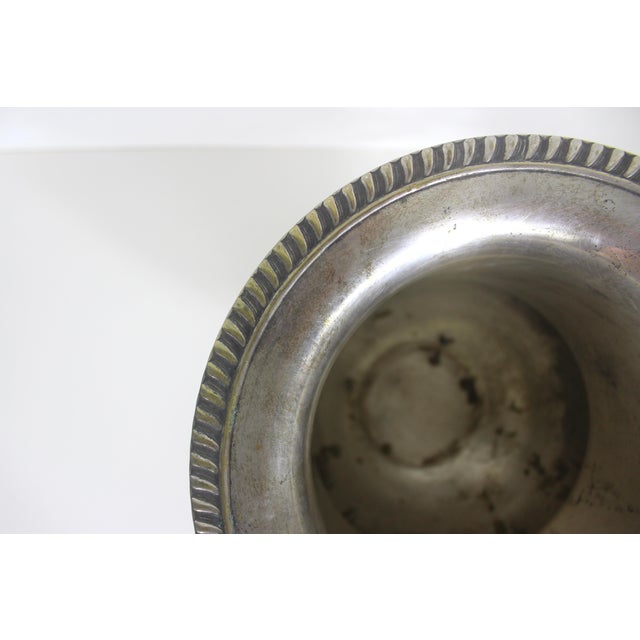 Early 20th Century Wine Cooler, Patina, Indoor Planter, Kitchen Crock, Spoon Holder Made Usa Silverplate For Sale - Image 10 of 12