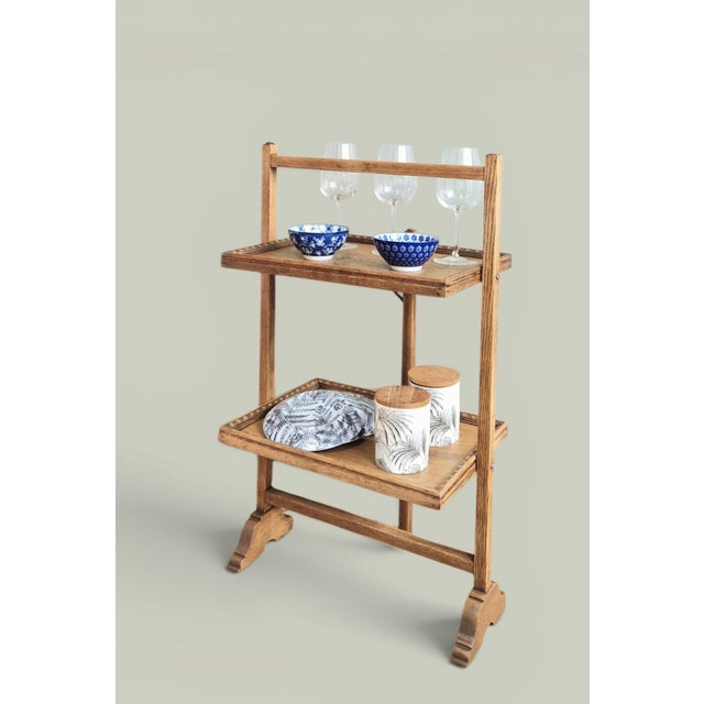 Late 19th Century Folding Dumbwaiter in Oak For Sale - Image 4 of 18