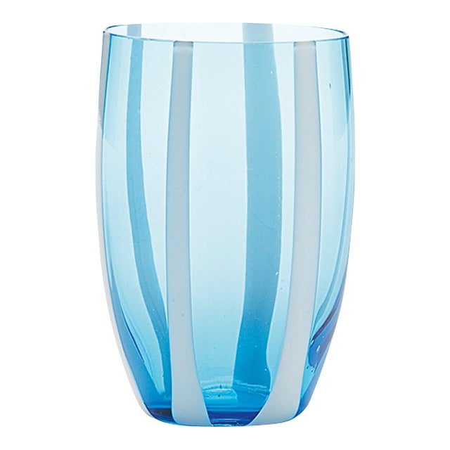 Gessato Tumbler (Set of 2) - Aquamarine For Sale