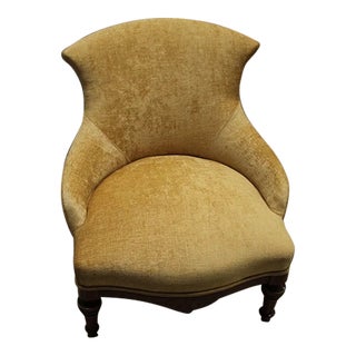 19th Century Victorian Rose Wood Bedroom Chair, Newly Upholstered & Restored For Sale