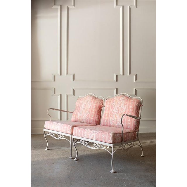 Vintage 1950s Wrought Iron Patio Loveseat in the Style of Meadowcraft For Sale In Minneapolis - Image 6 of 16