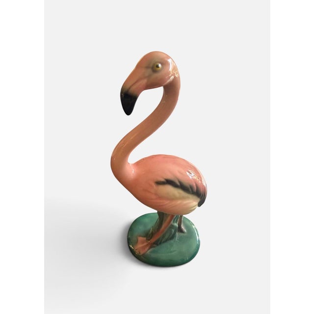 Vintage 1940’s MCM Will George Ceramic Flamingo Statue Perfect condition! 9.5” tall 4” wide at base. Artist/Studio: Will-...