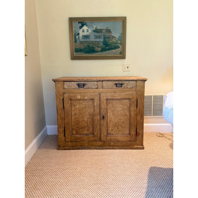 Brown Antique Pine Chest For Sale - Image 8 of 8