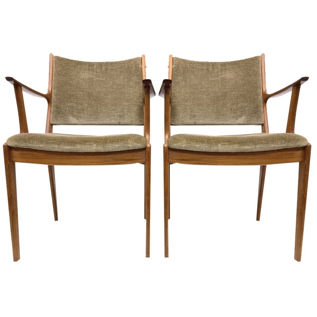 Danish Teak Armchairs by Johannes Andersen for Uldum Møbler, 1950s, Set of 2 For Sale