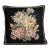 Traditional Vintage Embroidered Floral Flower Needlepoint Velvet Throw Pillow Home Decor For Sale