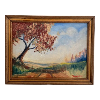 Mid-Century American Landscape Oil Painting For Sale
