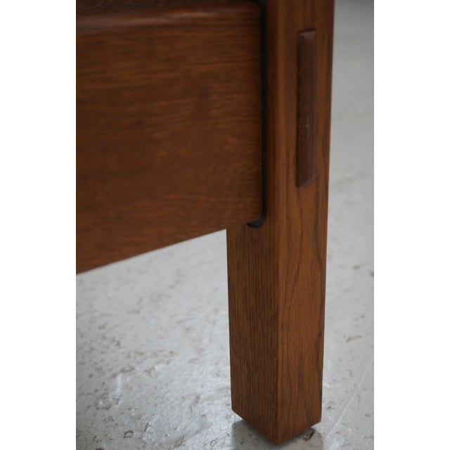 Stickley Queen Size Mission Oak Arts & Crafts Bed For Sale - Image 9 of 16