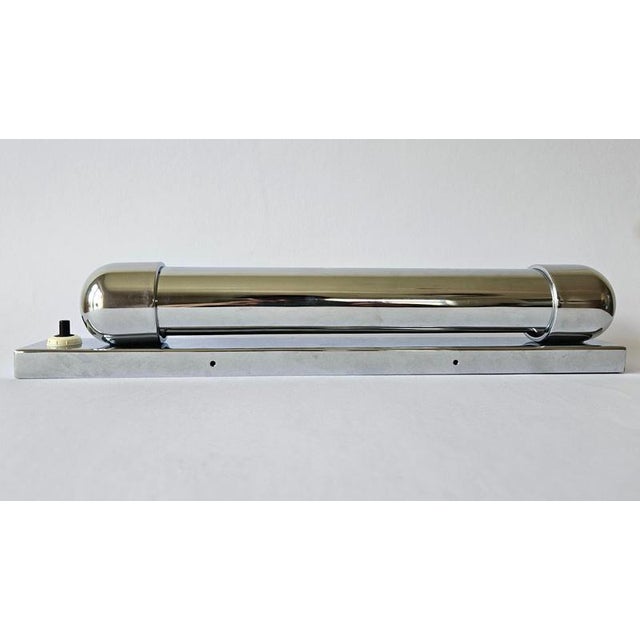 Metal Art Deco Bauhaus Functionalism Chrome Wall Lamp, 1930s For Sale - Image 7 of 18