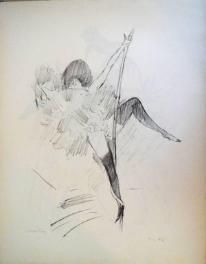 Marcel Vertès, Cabaret Dancer (ala Toulouse Lautrec)